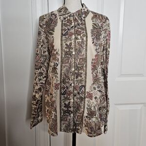 Orvis Multicolor Paisley Blouse